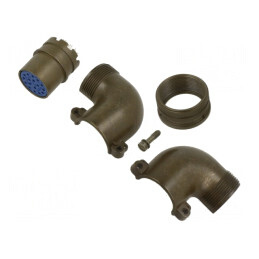 Conector Circular Aluminiu 20-97 Oliv | Electronic-mag.ro | Componente Electronice