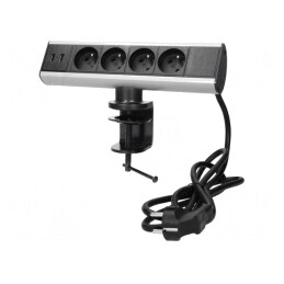 Prelungitor pentru Mobilier 3680W Negru Argintiu | Electronic-mag.ro | Componente Electronice