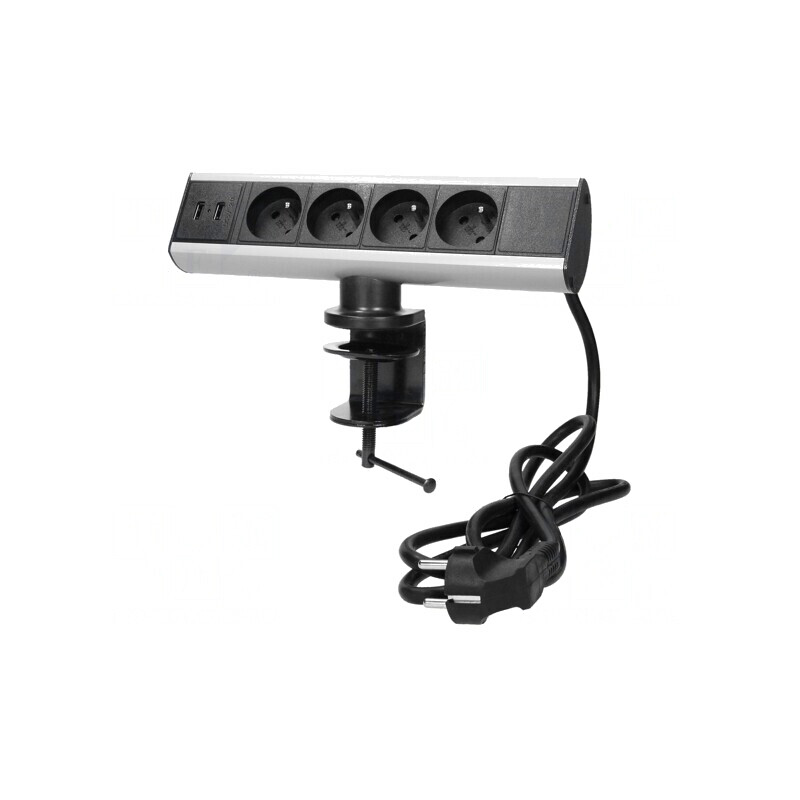 Prelungitor pentru Mobilier 3680W Negru Argintiu | Electronic-mag.ro | Componente Electronice