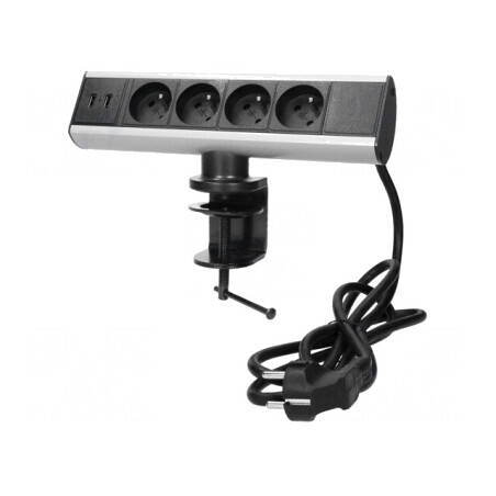 Prelungitor pentru Mobilier 3680W Negru Argintiu | Electronic-mag.ro | Componente Electronice