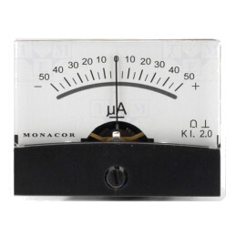 Ampermetru pe panou I DC -50÷50uA Clasa 2 Rezist.int 1,9kΩ PM-2 | Electronic-mag.ro | Componente Electronice