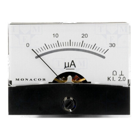 Ampermetru pe Panou DC 0-30uA 6.5kΩ | Electronic-mag.ro | Componente Electronice