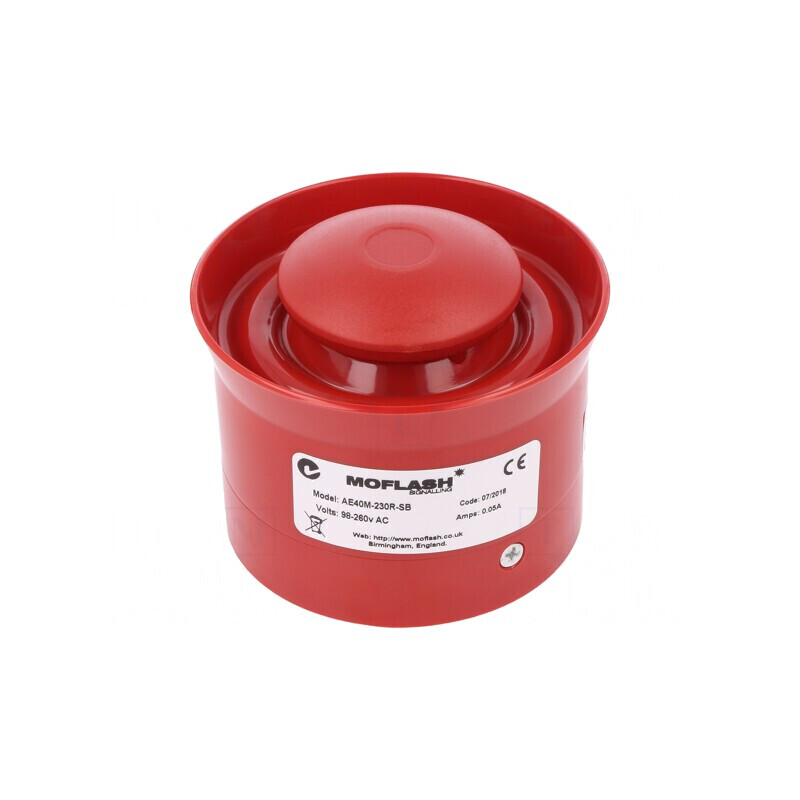 Sirenă Acustică 98-260VAC 95dB IP54 AE40M-230R-SB | Electronic-mag.ro | Componente Electronice