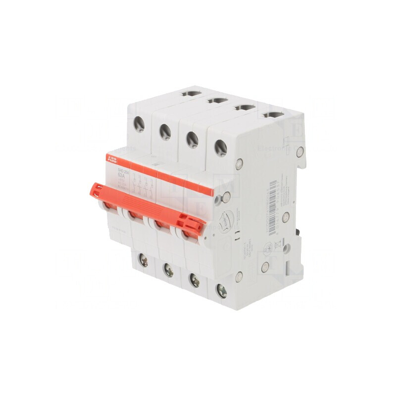 Separator-întrerupător Poli 4 pentru șină DIN 63A 415VAC | Electronic-mag.ro | Componente Electronice