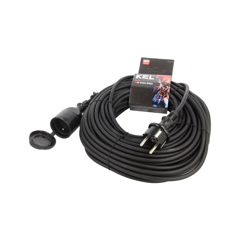 Prelungitor alimentare 30m negru 10A | Electronic-mag.ro | Componente Electronice