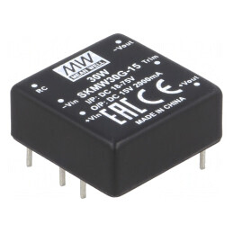 Convertor DC/DC 30W 18-75V la 15V 2000mA | Electronic-mag.ro | Componente Electronice