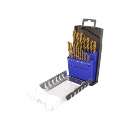 Set burghie metal HSS 19 bucăți cutie metalică | Electronic-mag.ro | Componente Electronice