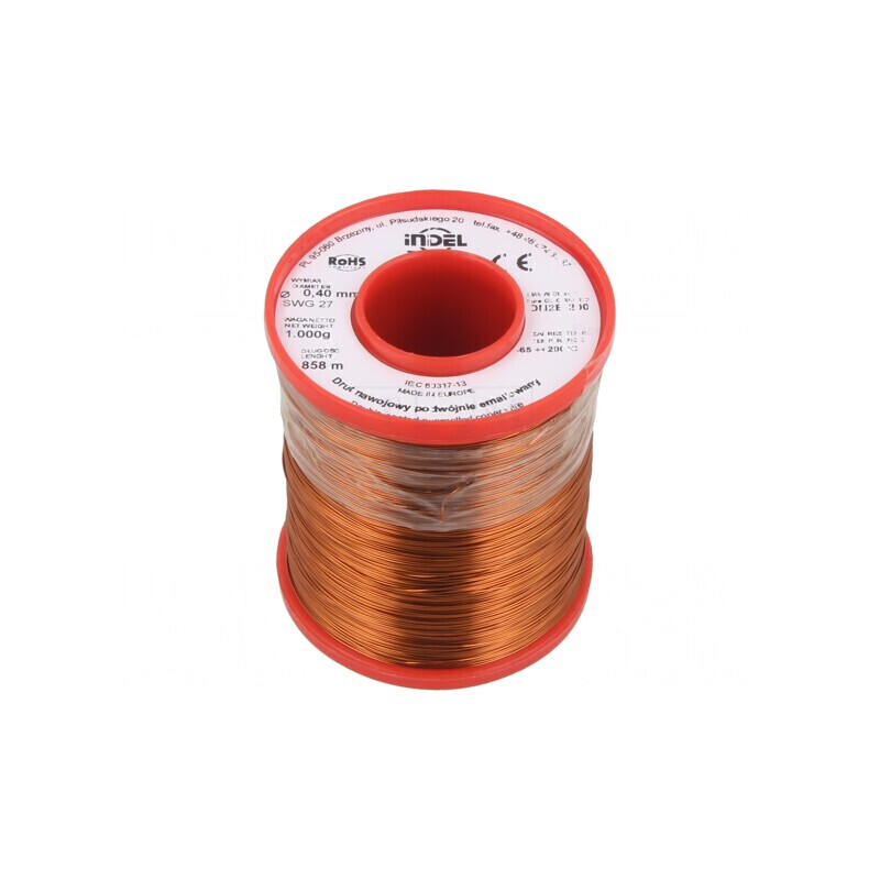 Sârmă Dublu Emailată 0,4mm 1kg Cu 65-200°C | Electronic-mag.ro | Componente Electronice Sârmă Dublu Emailată 0,4mm 1kg Cu 65-200°C | Electronic-mag.ro | Componente Electronice