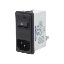 Conector Alimentare AC Soclu Tată 4A 250VAC IEC 60320 | Electronic-mag.ro | Componente Electronice
