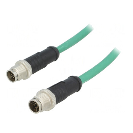 Cablu senzori/automatizări 8 PIN M12-M12 1m | Electronic-mag.ro | Componente Electronice