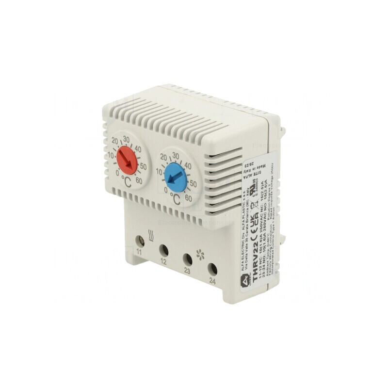 Termostat NC NO 10A 250VAC -25÷80°C THRV22 | Electronic-mag.ro | Componente Electronice