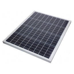 Celulă fotovoltaică | siliciu policristalin | 610x510x30mm | 50W | CL-SM50P