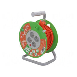 Prelungitor alimentare 4 prize PVC portocaliu 3x1mm2 | Electronic-mag.ro | Componente Electronice