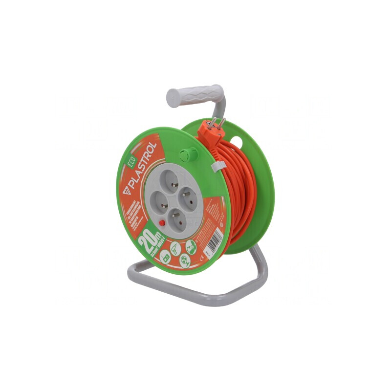 Prelungitor alimentare 4 prize PVC portocaliu 3x1mm2 | Electronic-mag.ro | Componente Electronice