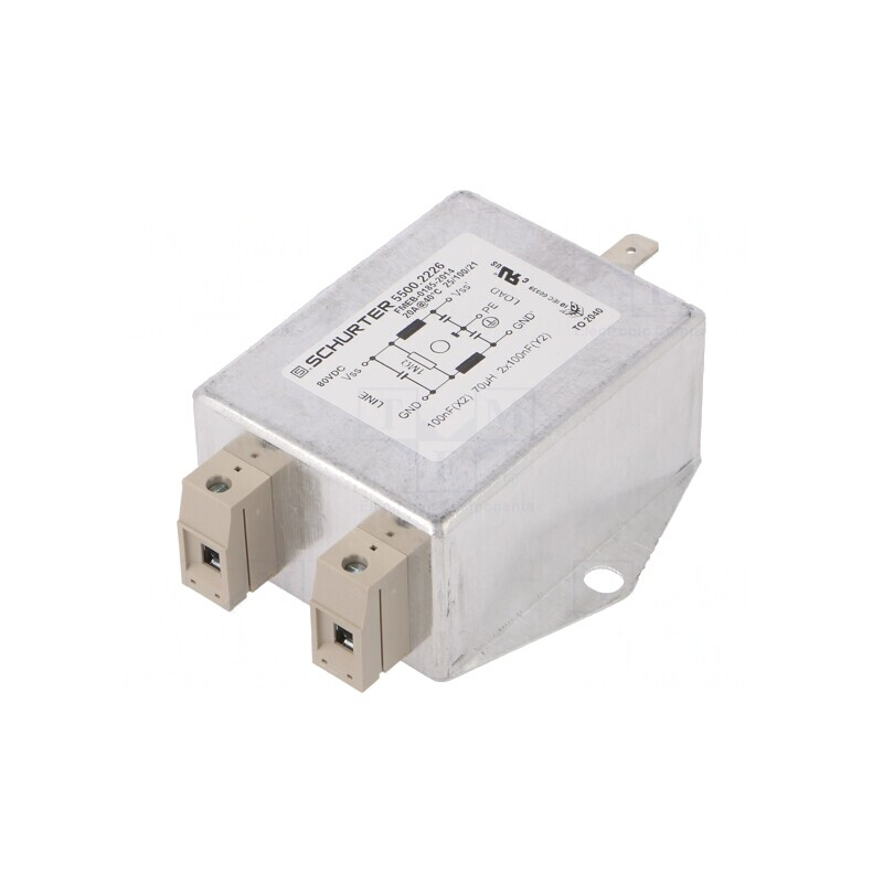 Filtru Anti-Interferențe 20A 100nF 0,07mH | Electronic-mag.ro | Componente Electronice