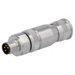 Conector M8 4-Pin Ecranat Cablu IP67 4A | Electronic-mag.ro | Componente Electronice