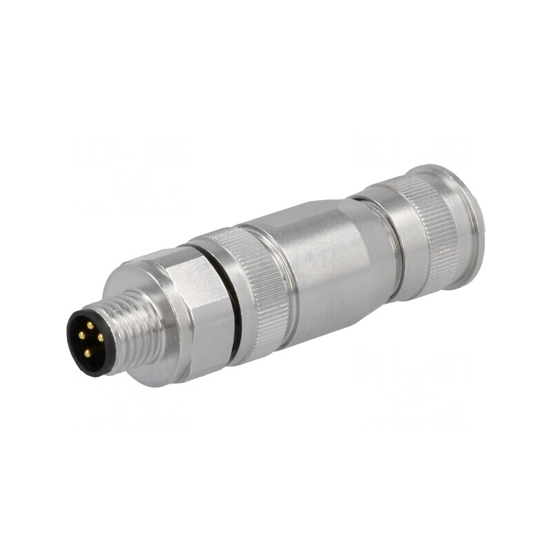 Conector M8 4-Pin Ecranat Cablu IP67 4A | Electronic-mag.ro | Componente Electronice