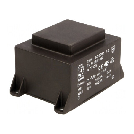 Transformator încapsulat 33VA 230V 12V 1375mA | Electronic-mag.ro | Componente Electronice