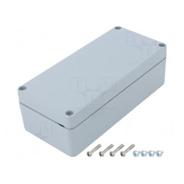 Carcasă universală aluminiu gri 81x177x57mm | Electronic-mag.ro | Componente Electronice