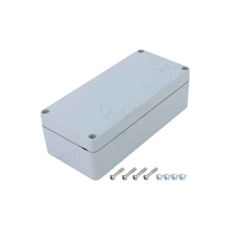 Carcasă universală aluminiu gri 81x177x57mm | Electronic-mag.ro | Componente Electronice