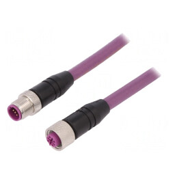 Cablu de conectare | PIN: 5 | 3m | mufă | 50VAC | 4A | -25÷80°C | IP67 | 0975 254 101/3 M