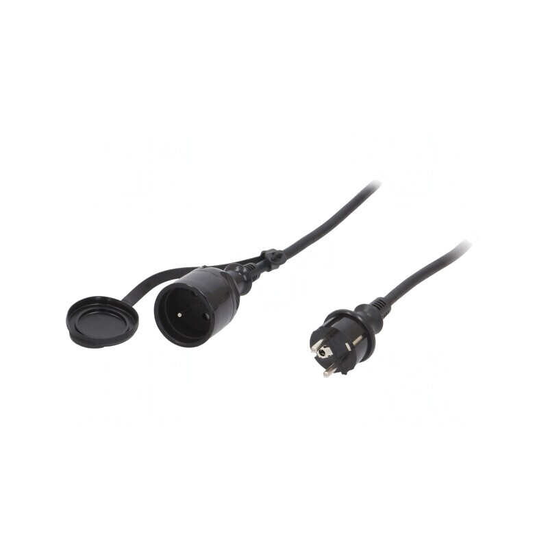 Prelungitor Alimentare 20m 16A Negru | Electronic-mag.ro | Componente Electronice