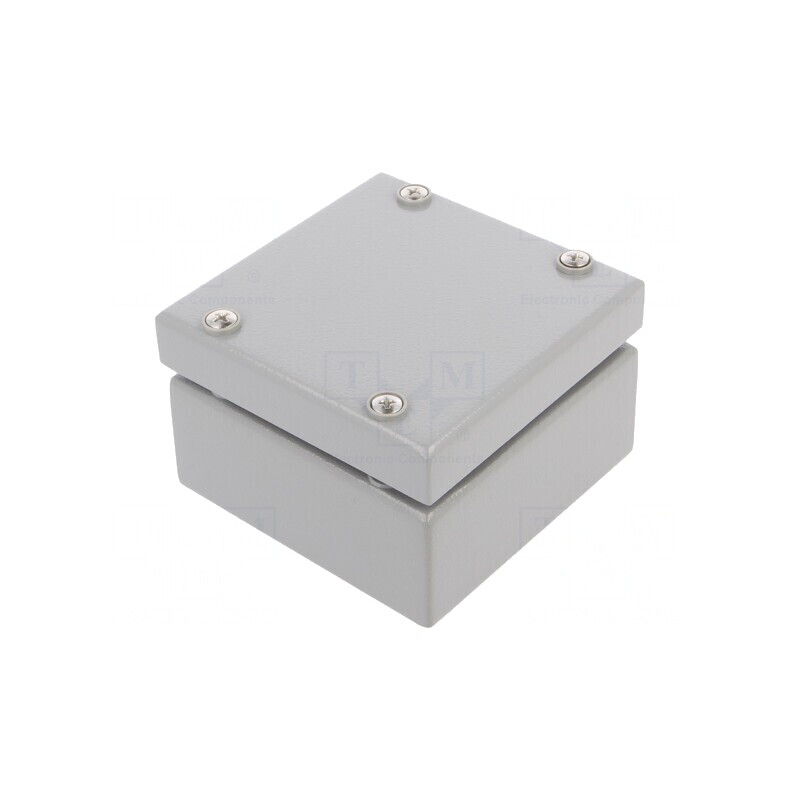 Carcasă universală oțel gri IP65 100x100x61mm | Electronic-mag.ro | Componente Electronice