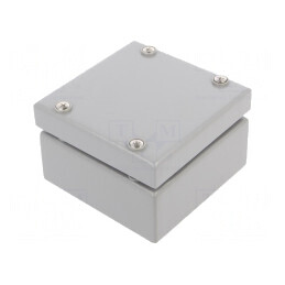 Carcasă universală oțel gri IP65 100x100x61mm | Electronic-mag.ro | Componente Electronice