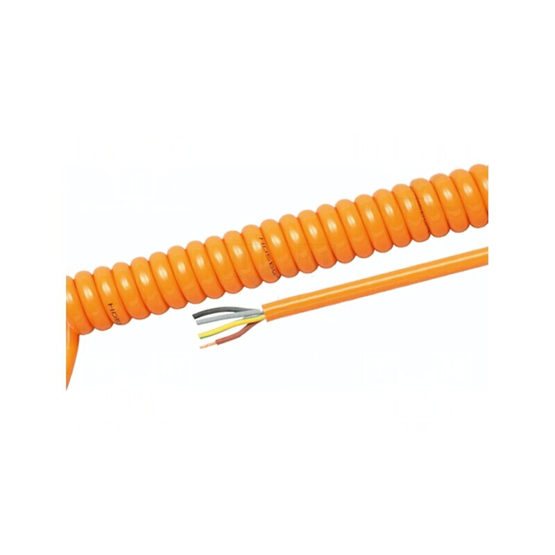 Cablu Spiralat PUR Portocaliu 2x1,5mm2 H07BQ-F