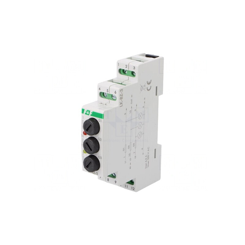 Indicator de Tensiune 3x230V IP20 pentru Șină DIN | Electronic-mag.ro | Componente Electronice