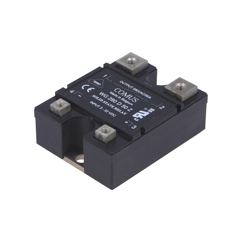 Releu Semiconductor 50A 1-Fazat 24-280VAC | Electronic-mag.ro | Componente Electronice