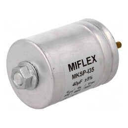 Condensator Polipropilenă 40uF cu Șuruburi M6 | Electronic-mag.ro | Componente Electronice