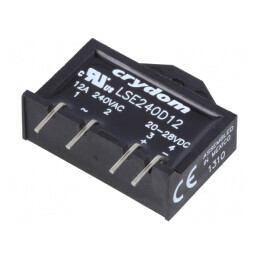 Releu Semiconductor 12A 1-Fazat 24-280VAC | Electronic-mag.ro | Componente Electronice