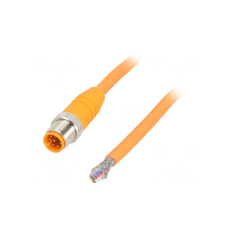 Cablu Conectare M12 8PIN 10m PVC 30VAC 2A | Electronic-mag.ro | Componente Electronice