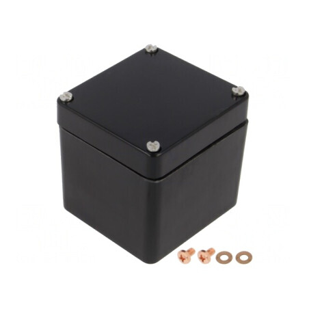 Carcasă Universală Poliester 75x81x75mm Negru | Electronic-mag.ro | Componente Electronice