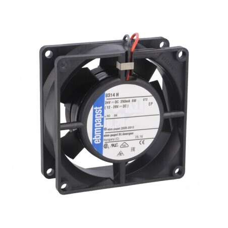 Ventilator DC Axial 24V 80x80x32mm 80m3/h 48dBA Cu Bilă | Electronic-mag.ro | Componente Electronice