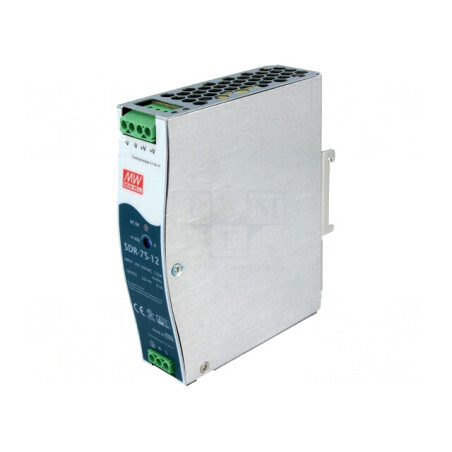 Alimentator pulsatoriu 75,6W 12V 6,3A DIN SDR-75-12 | Electronic-mag.ro | Componente Electronice