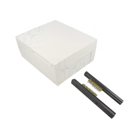Carcasă pentru aparatură modulară albă, 8 module | Electronic-mag.ro | Componente Electronice