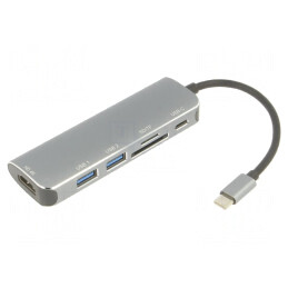 Adaptor OTG USB 3.0 0,15m Negru Argintiu 5Gbps | Electronic-mag.ro | Componente Electronice