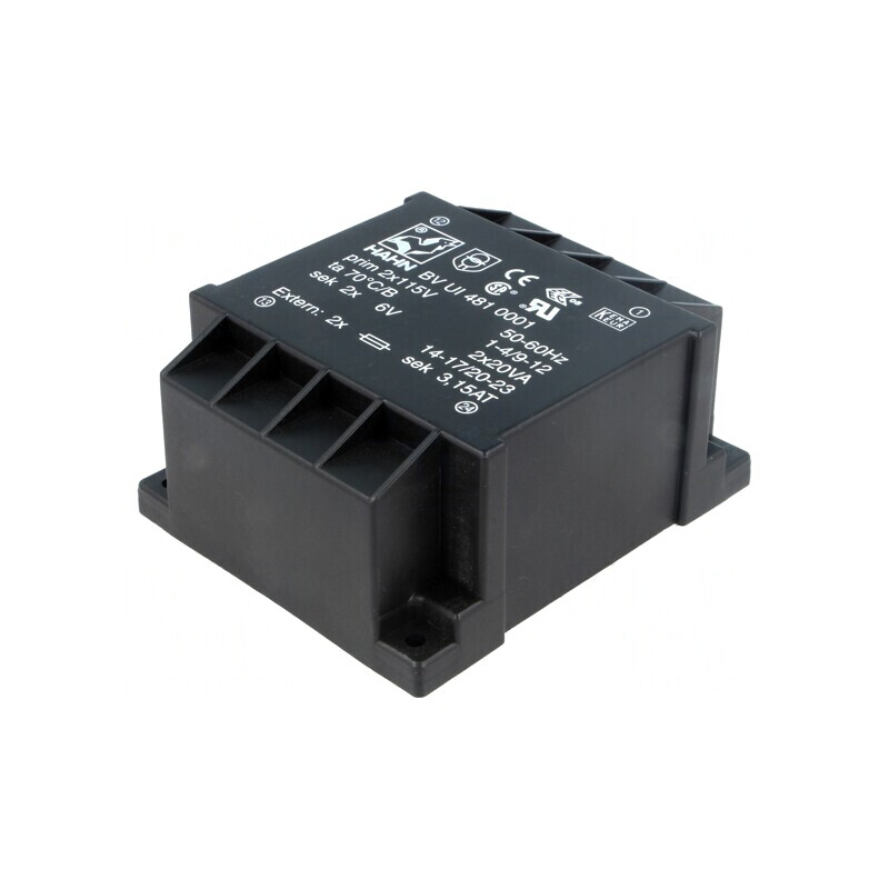 Transformator Încapsulat 40VA 115VAC 6V 3333mA | Electronic-mag.ro | Componente Electronice