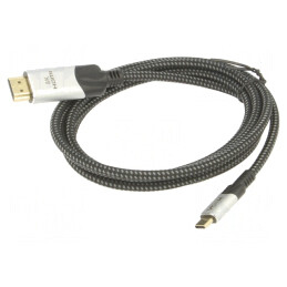 Adaptor USB 3.1 HDMI USB C Aurit 1.8m Negru | Electronic-mag.ro | Componente Electronice