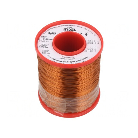 Sârmă Emailată Dublă 0,5mm 1kg Cupru | Electronic-mag.ro | Componente Electronice