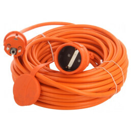 Prelungitor alimentare 20m portocaliu 3x1,5mm2 | Electronic-mag.ro | Componente Electronice