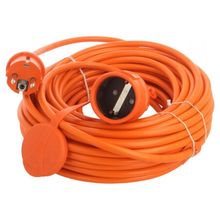 Prelungitor alimentare 20m portocaliu 3x1,5mm2 | Electronic-mag.ro | Componente Electronice