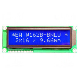 Display LCD Alfanumeric 16x2 Albastru 122x44mm | Electronic-mag.ro | Componente Electronice