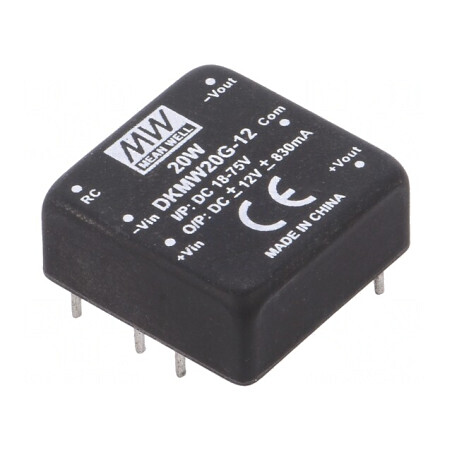 Convertor DC/DC 20W 18-75V la 12V/-12V | Electronic-mag.ro | Componente Electronice