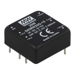 Convertor DC/DC 20W 18-75V la 15V/-15V | Electronic-mag.ro | Componente Electronice