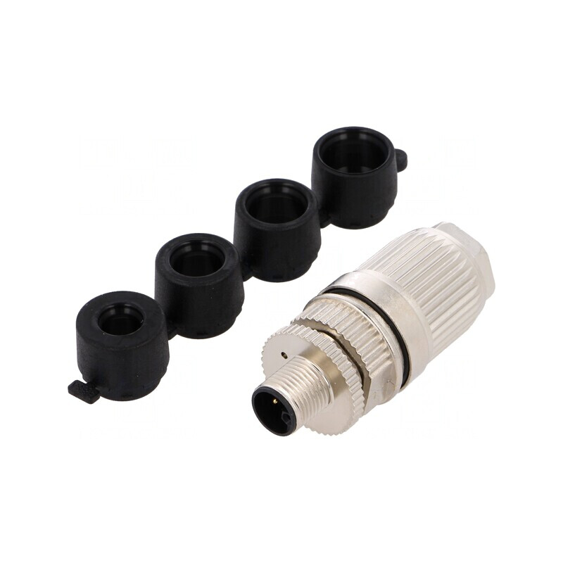 Mufă M12 5 Pin Tată pe Cablu IDC IP67 63V | Electronic-mag.ro | Componente Electronice