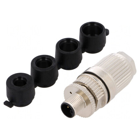 Mufă M12 5 Pin Tată pe Cablu IDC IP67 63V | Electronic-mag.ro | Componente Electronice