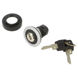 Comutator Rotativ cu Cheie 22mm IP65 2 Poziții | Electronic-mag.ro | Componente Electronice